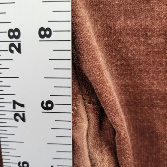 Anthropologie The Essential Slim Velvet Pants Bronze Brown Size 4 - Picture 9 of 14